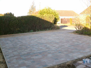 block paved driveway